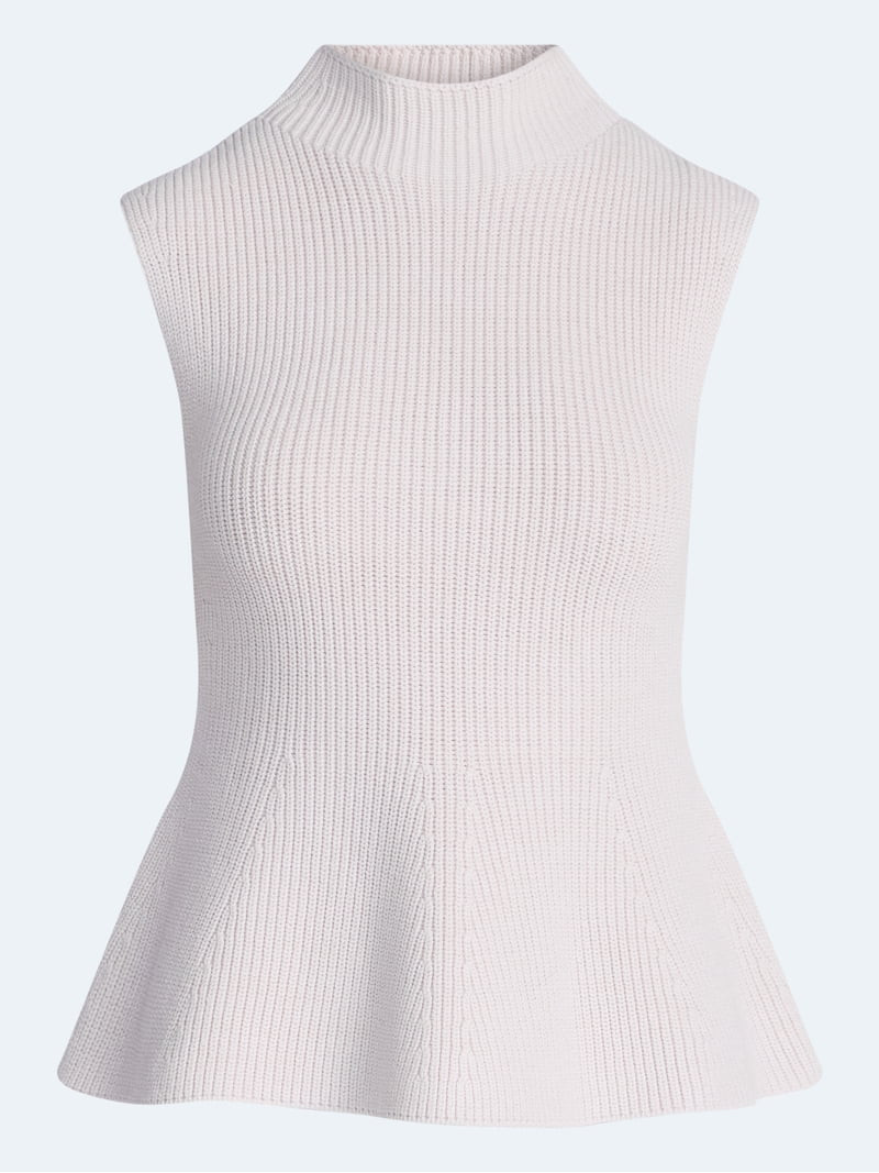 Scoop Women's and Women's Plus Sleeveless Mock Neck Peplum Sweater Tank, Sizes XS-4X | Walmart (US)