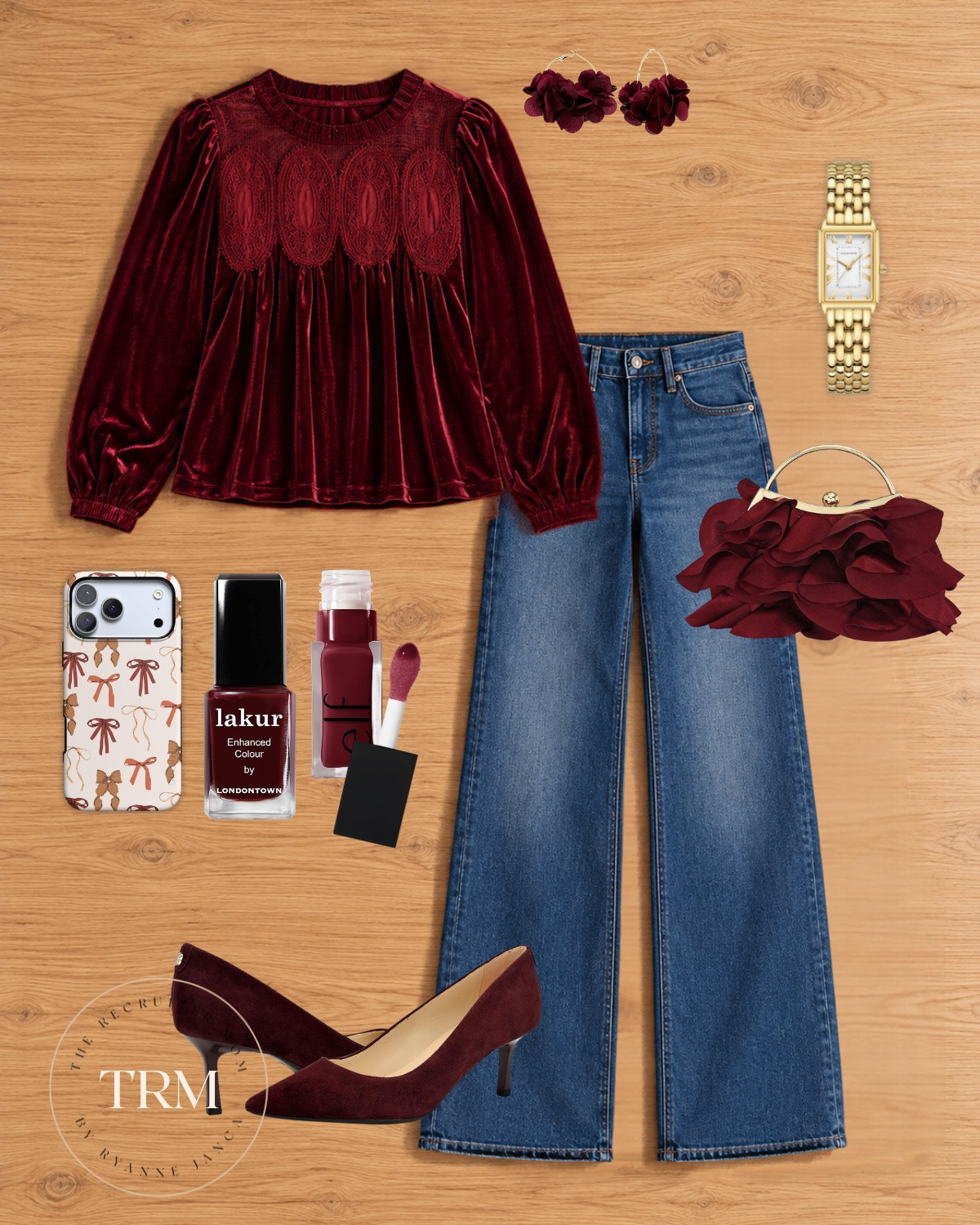 This burgundy velvet blouse is SO pretty for fall! Paired with wide-leg jeans and heels for an easy outfit that feels a little dressed up.

#LTKStyle #LTKFall 

 #LTKSeasonal #LTKOver40 #LTKMidsize
