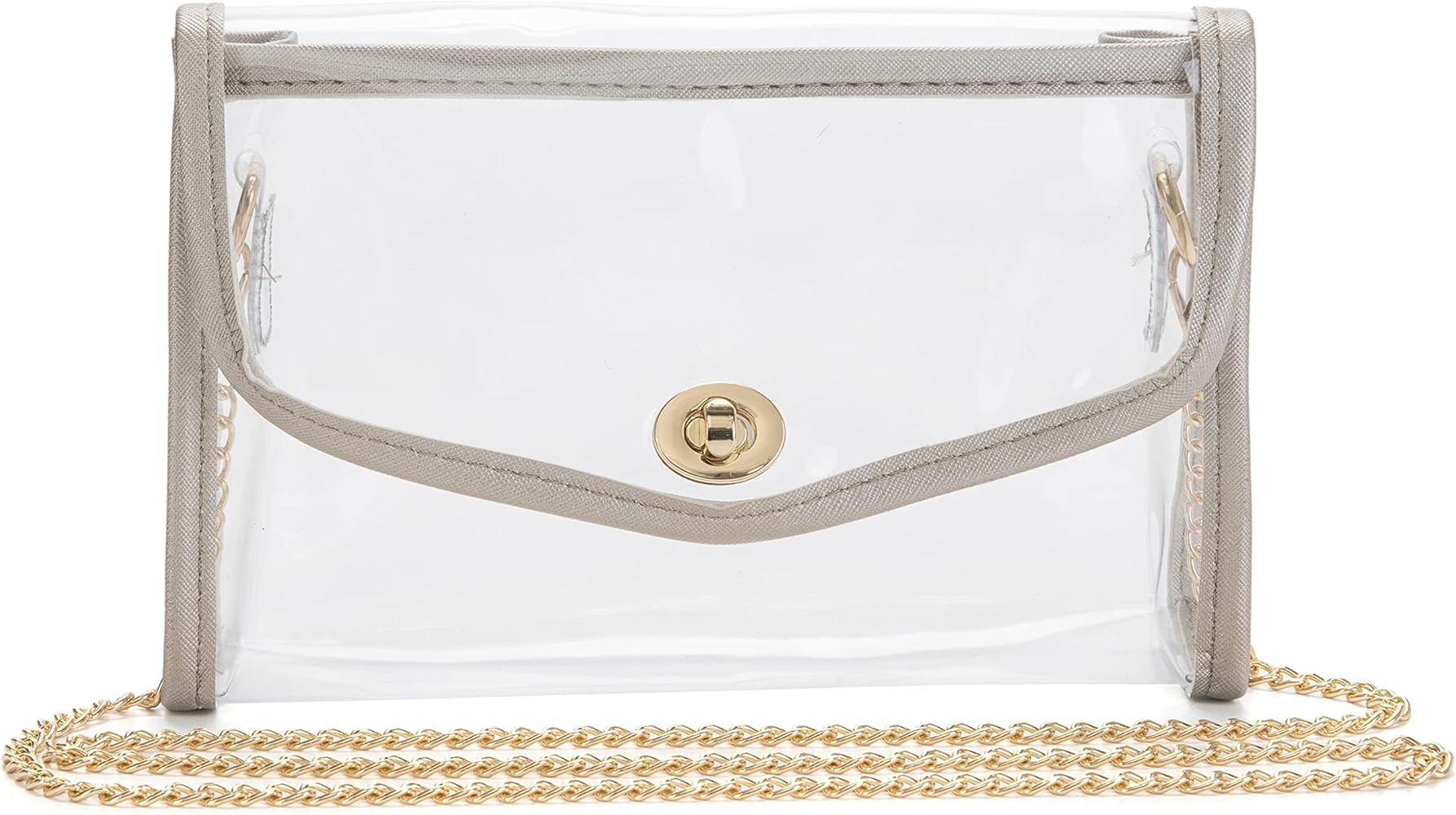 Clear Cross Body Bag Cute Shoulder Bag Small Handbag Strap for Womens Stadium Approved Bags for Spor | Amazon (US)