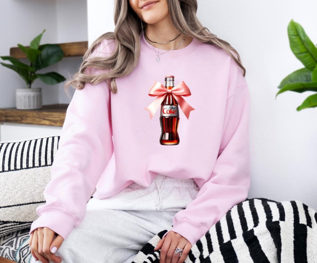 Diet Coke Pink Bow Sweatshirt , Diet Coca Cola Sweatshirt Coke Lover, Trendy Sweatshirt Diet Coke... | Etsy (US)