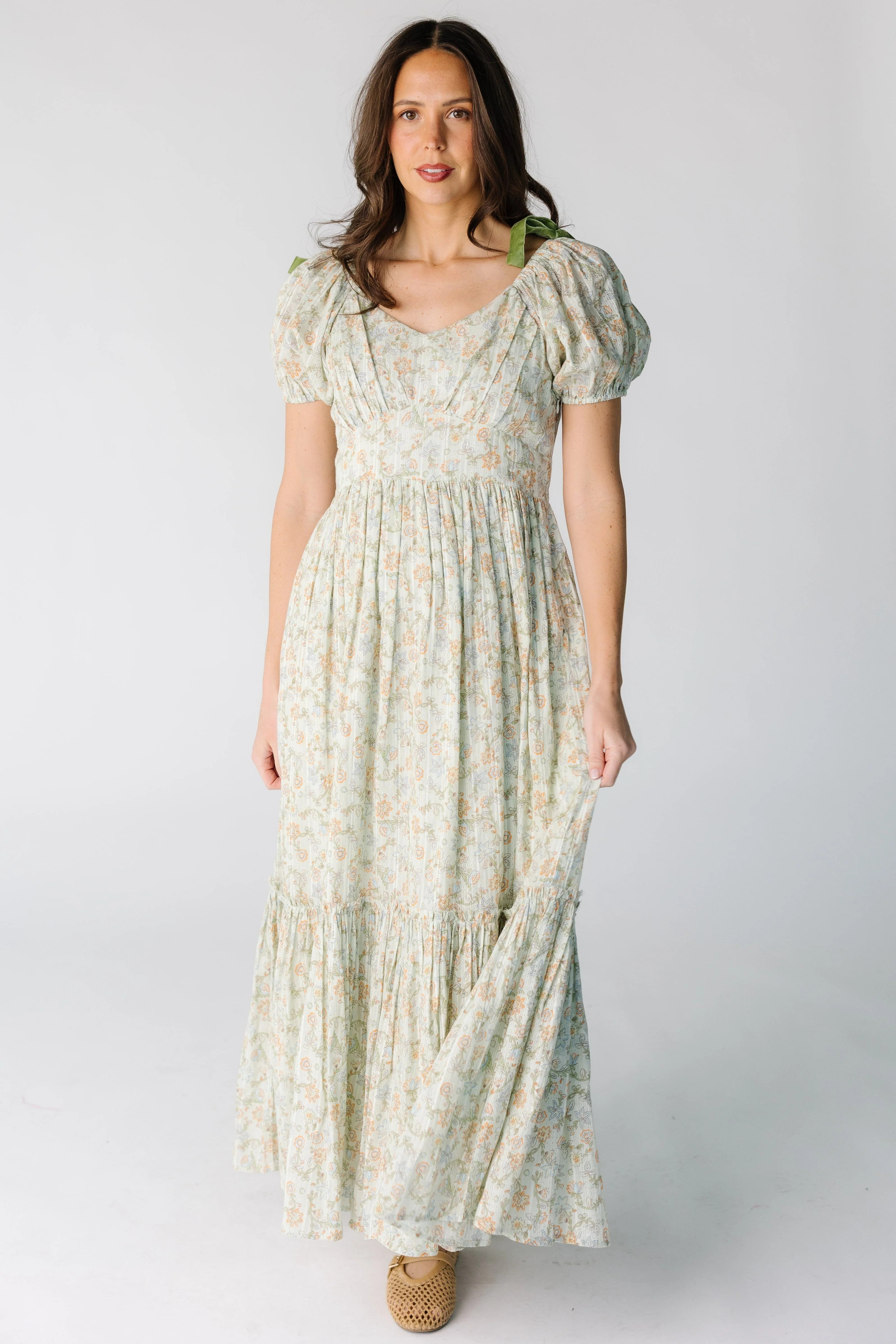 Citrus Spring Swiss Dobby Bow Dress | Called To Surf