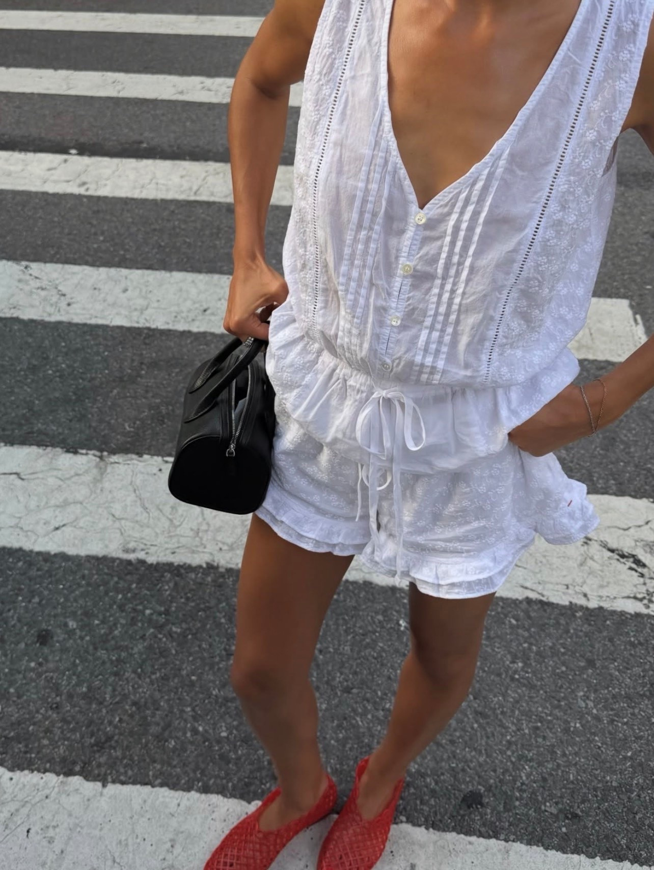 summer in nyc ootd | Danielle guizio black bag & Amazon jelly shoes

#LTKootd #LTKgrwm #LTKdayinmylife