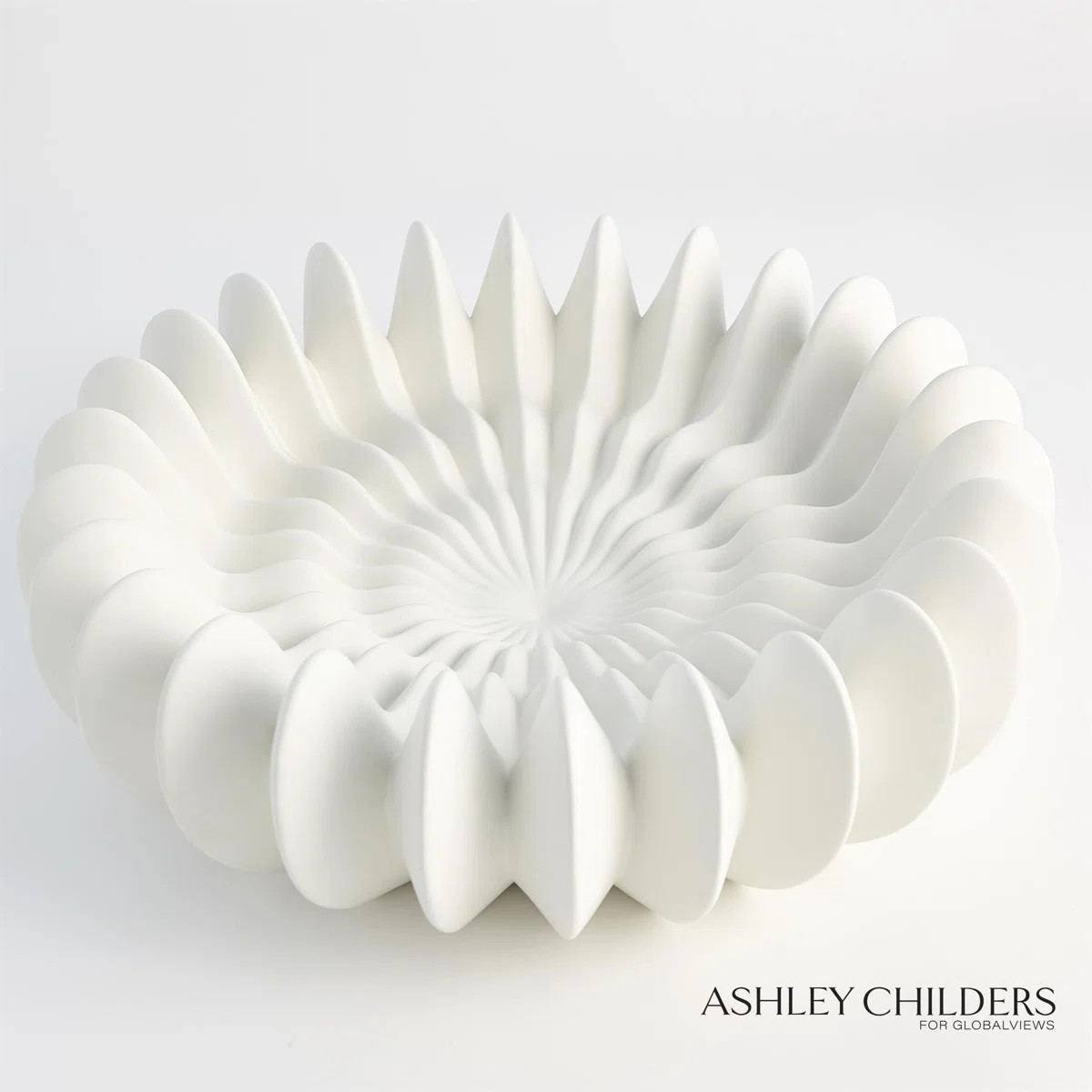 Spicchi Line Bowl-Matte White | Perigold