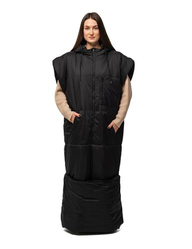 Relexit Adult Wearable Sleeping Bag with Hoodie, Sleeveless Design Adjustable Drawstring Waterproof Wearable Sleeping Bag Ideal for Camping, Cold Weather | Amazon (US)