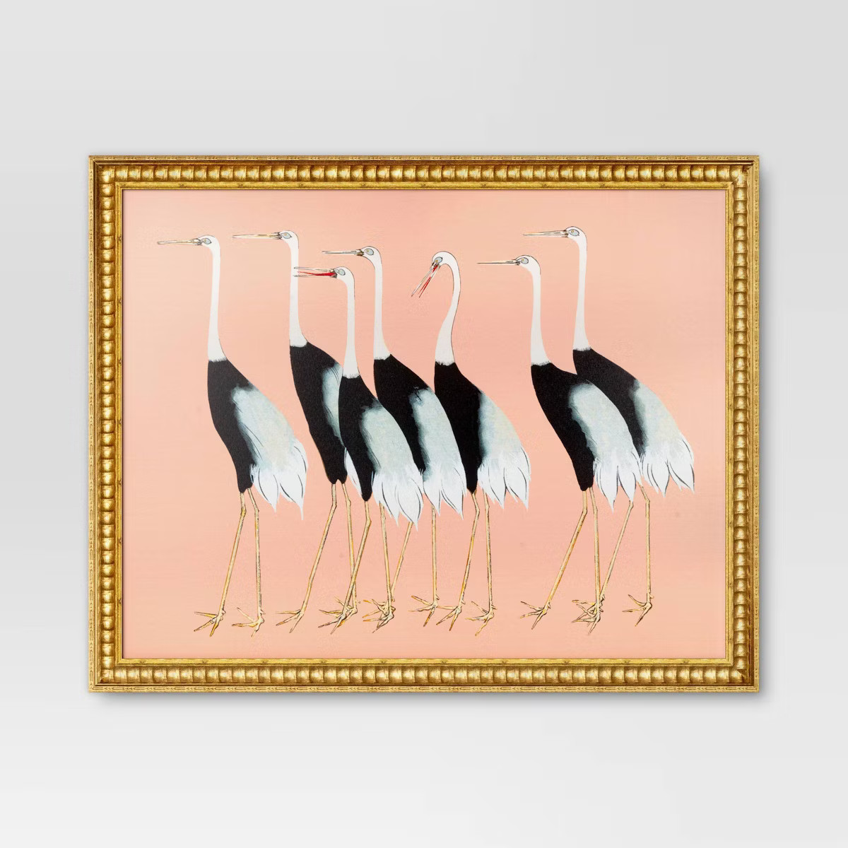 30"x 24" Stylized Bird Canvas Board Framed Art - Threshold™ | Target