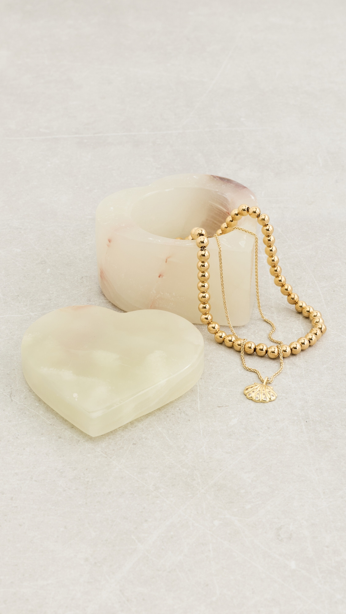 JIA JIA Small Onyx Heart Jewelry Box Green Onyx One Size | Shopbop