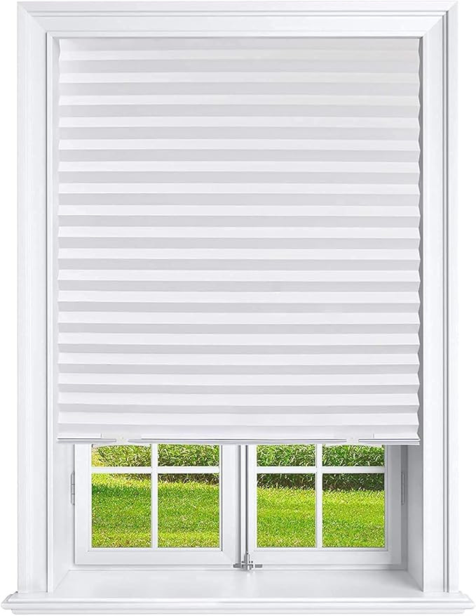 Mirrotek Pleated Window Paper Shades Light Filtering Blinds White 36" x 69" (Pack of 6 Temporary ... | Amazon (US)
