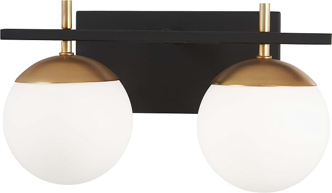 George Kovacs P1352-618 Alluria 2 Light Bath, 150 Watt Total, Weathered Black w/Autumn Gold | Amazon (US)