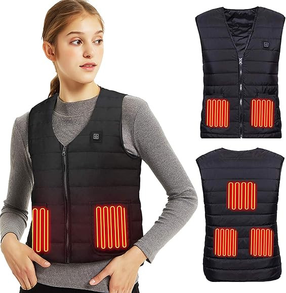Lyeiaa Heated Vest for Men Ladies, Electric Heated Jacket with USB Charging Heated Vest, Washable... | Amazon (UK)