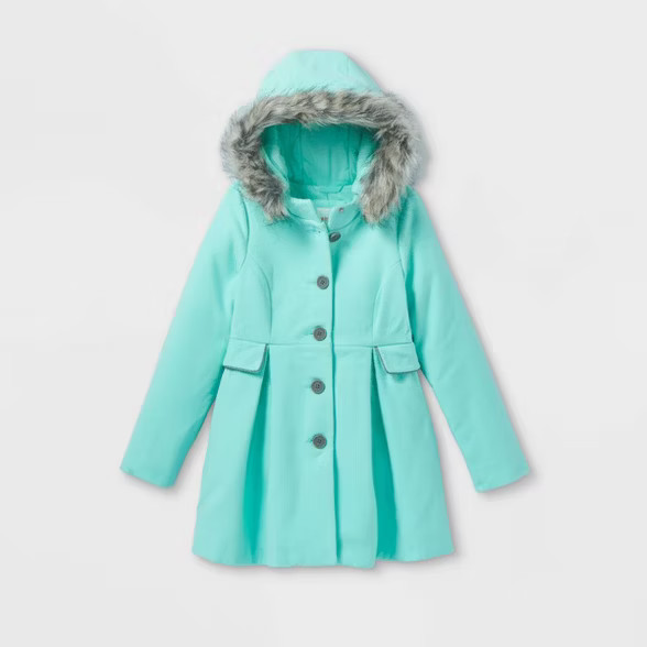 Girls' Faux Fur Hooded Jacket - Cat & Jack™ | Target