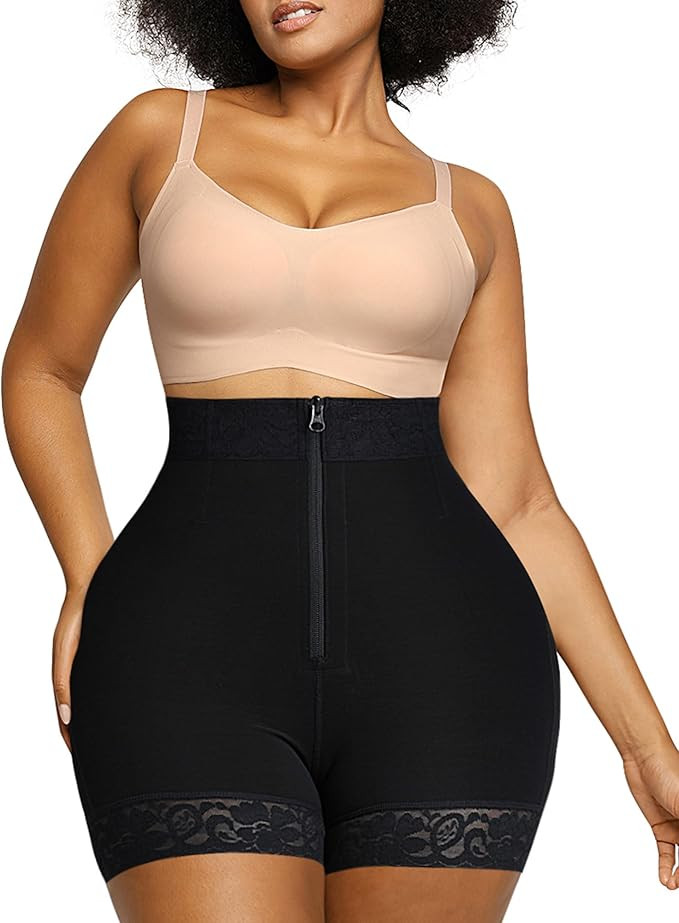 SHAPELLX Butt Lifter Shapewear Tummy Control Shorts For Women Waist Cincher With Hook Zipper Clos... | Amazon (US)