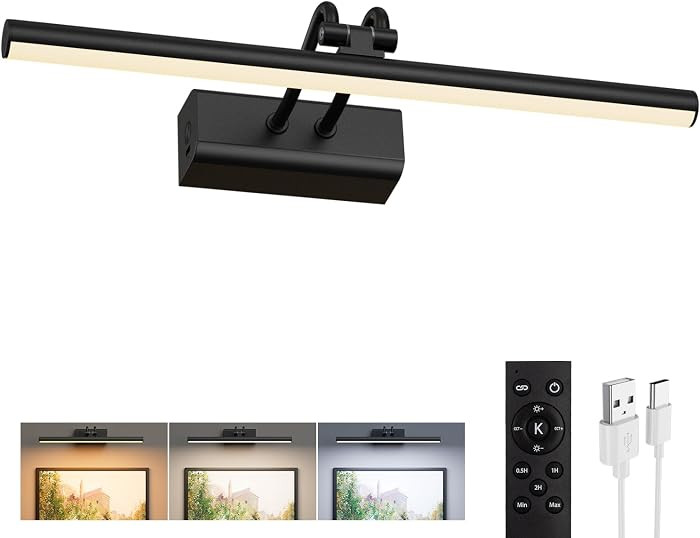Battery Operated Picture Light for Wall, 13.8'', Black | Amazon (US)