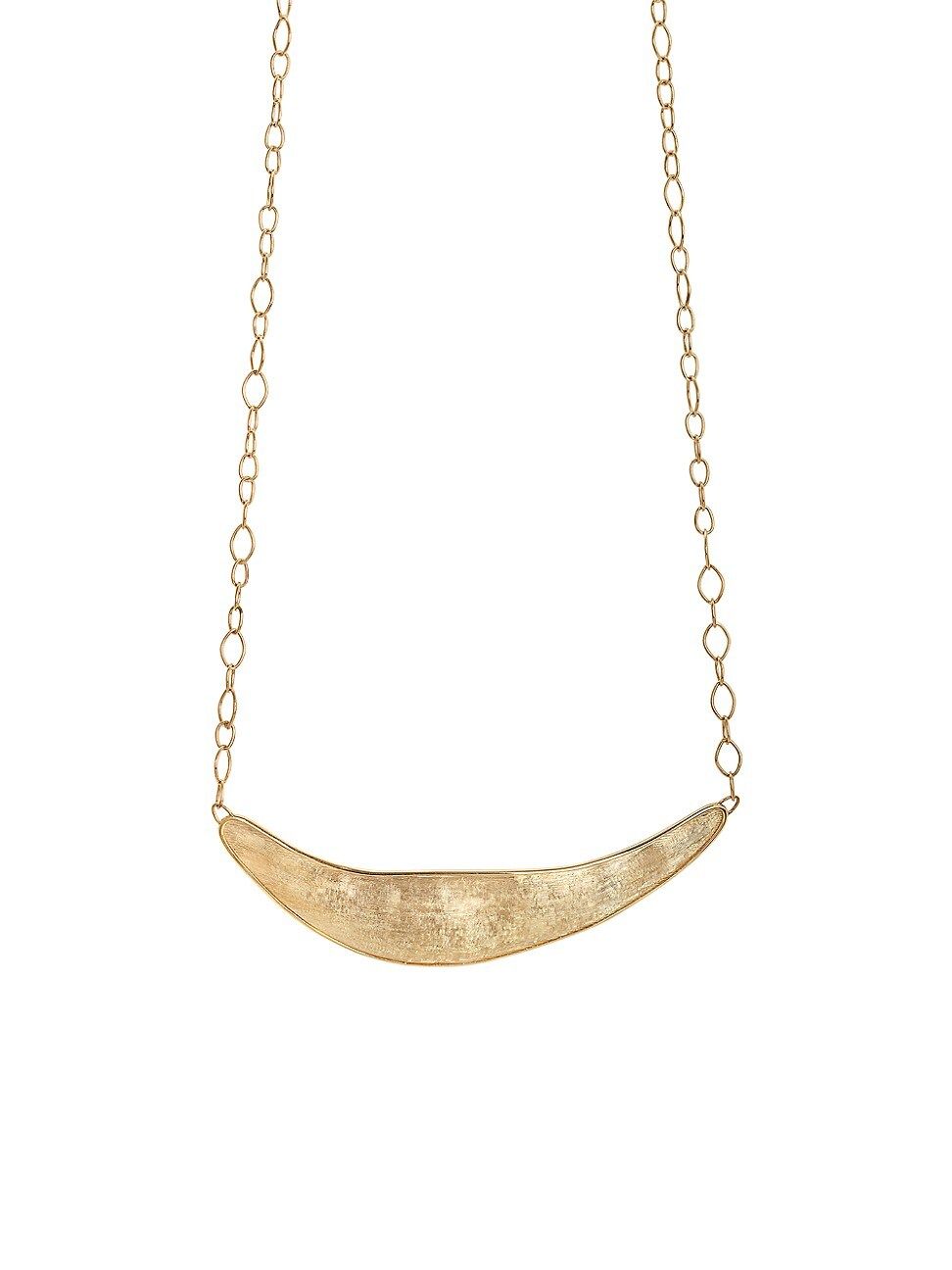 Lunaria 18K Yellow Gold Curved Bar Pendant Necklace | Saks Fifth Avenue