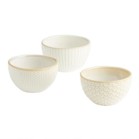 Textured Ceramic Prep Bowls 3 Pack | World Market