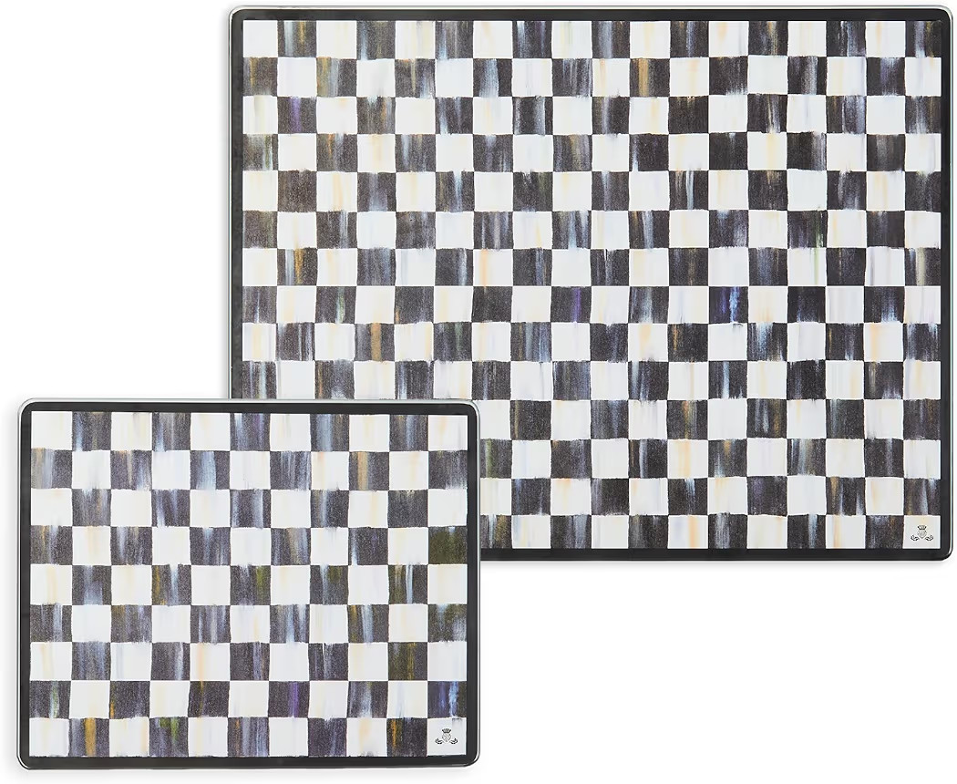 MACKENZIE-CHILDS Tempered Glass Cutting Board, Large Countertop Cutting Board, Black-and-White Co... | Amazon (US)