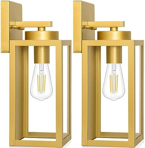 BesLowe 2-Pack Outdoor Wall Light Fixtures, Exterior Waterproof Wall Lanterns, Porch Sconces Wall... | Amazon (US)