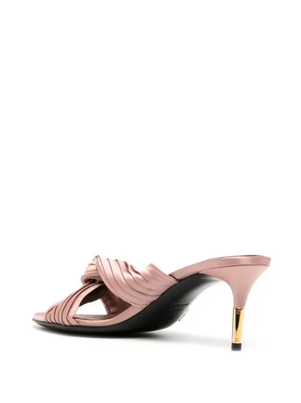 knot-detail 75mm pleated mules | Farfetch Global