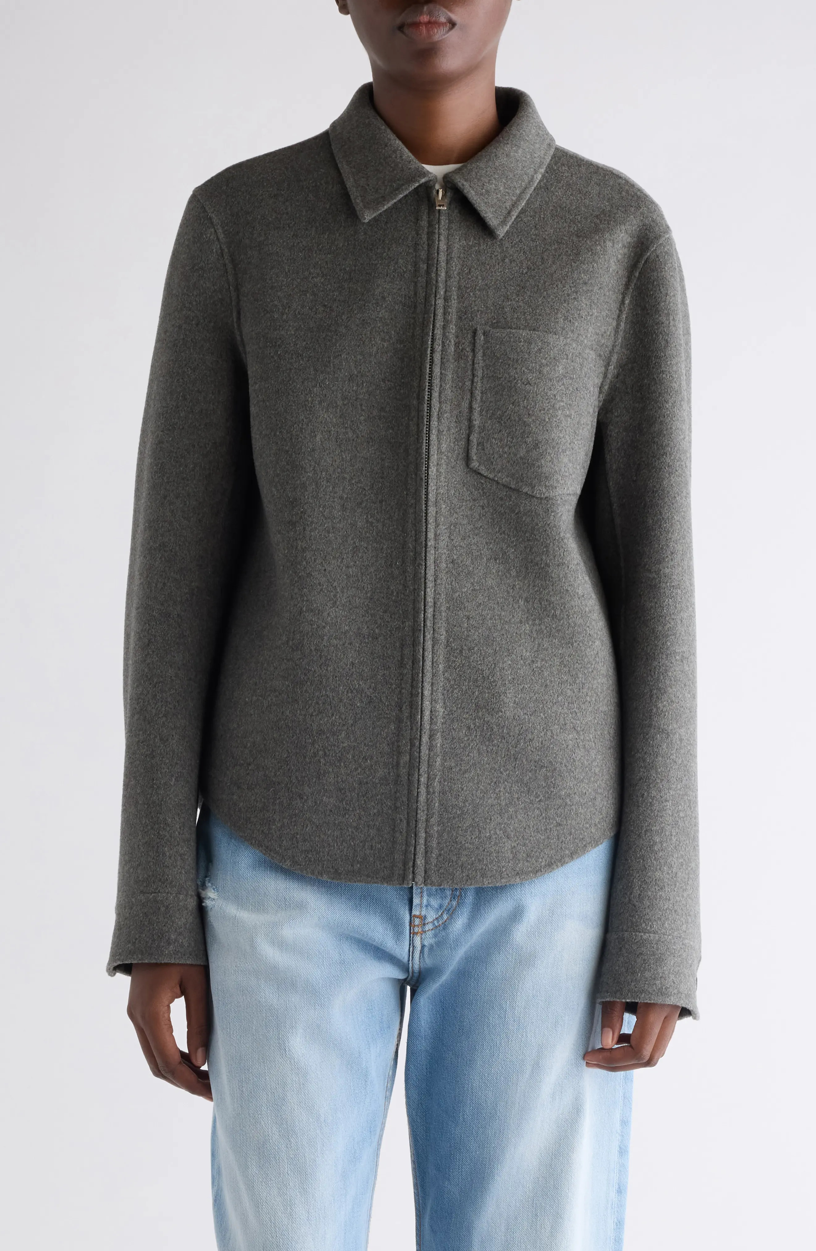 Wool & Cashmere Felt Shirt Jacket (Women) | Nordstrom | Nordstrom