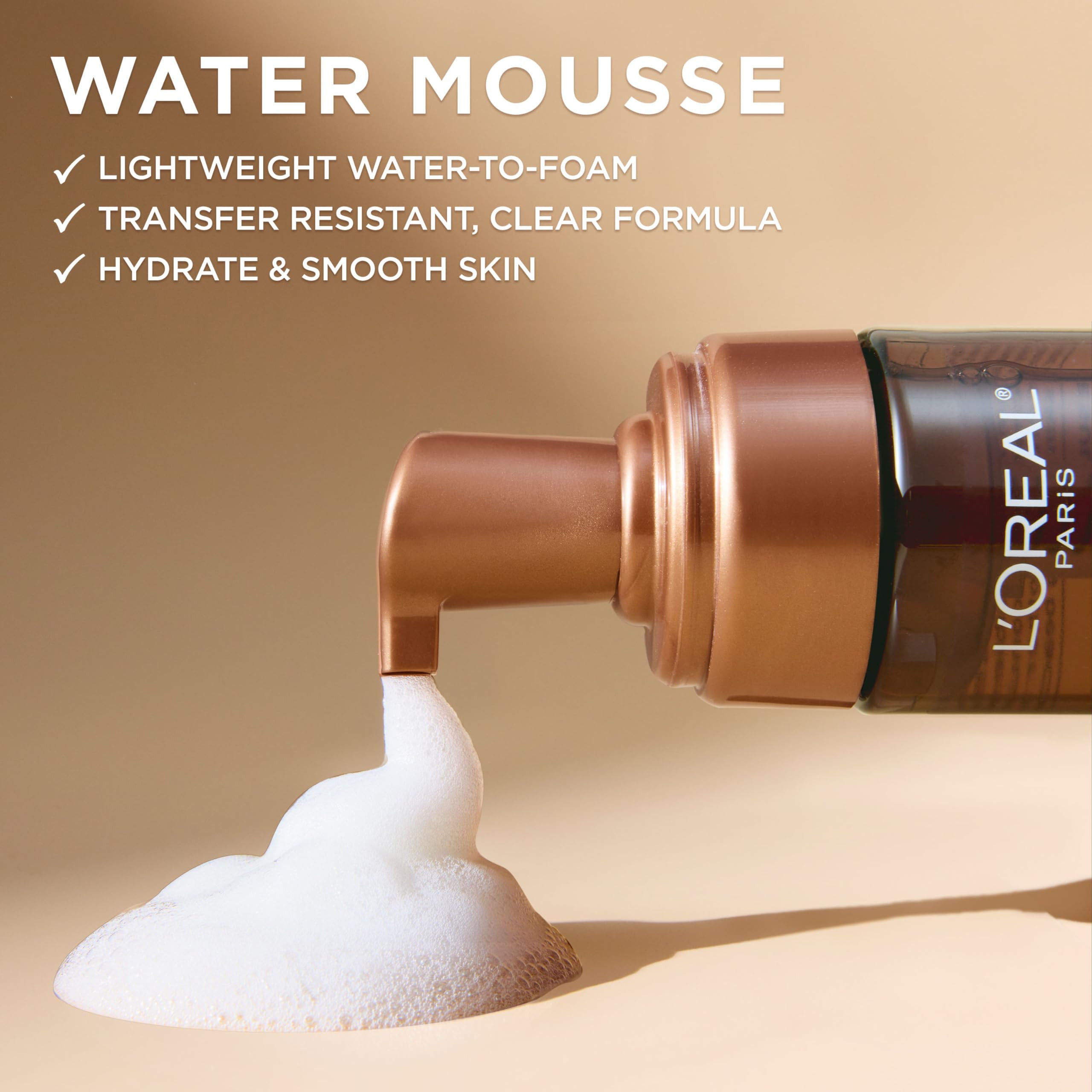 L'Oreal Paris Sublime Bronze Self Tanning Water Mousse, Streak-Free Natural Looking Tan, 5 fl. Oz | Amazon (US)