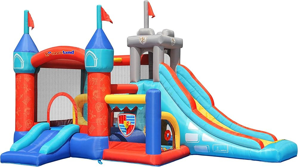 Bounceland Medieval Bounce Castle Bounce House with Slide & Ball Pit, Basketball Hoop and Ball To... | Amazon (US)