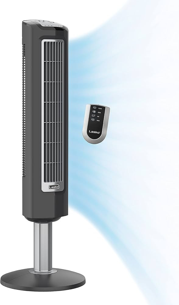 Lasko Wind Tower Oscillating Tower Fan, Remote Control, Timer, 3 Quiet Speeds, for Bedroom, Livin... | Amazon (US)