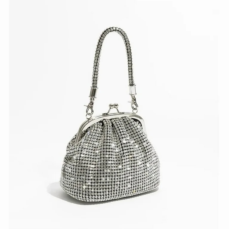 Women's Evening Bag Sparkly Rhinestone Purse Chain Clutch Purse Bag Party Prom Wedding Purse | Walmart (US)