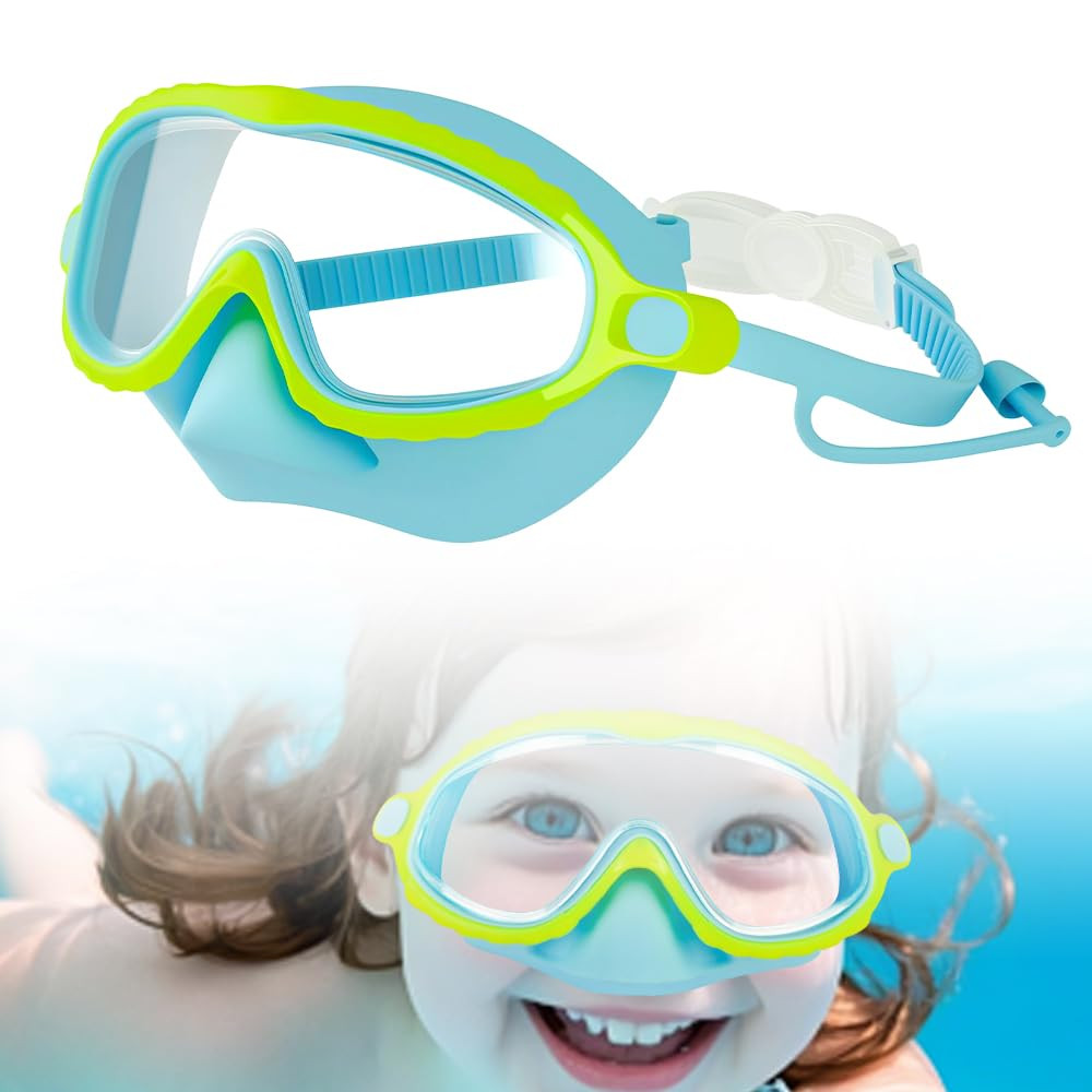 2025 Upgrade HD Children's Large Frame Waterproof and Anti-fog Swimming Goggles, Wide View Swimmi... | Amazon (US)