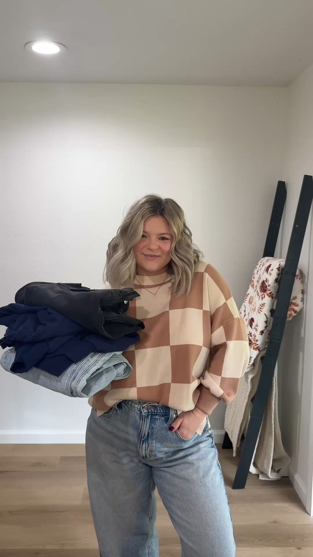 black jeans: size 8 
Blue hoodie: medium 
Grey tank: medium
Purple leggings: large 
Blue jeans: size 10 

#LTKSeasonal #LTKMidsize #LTKFallSale