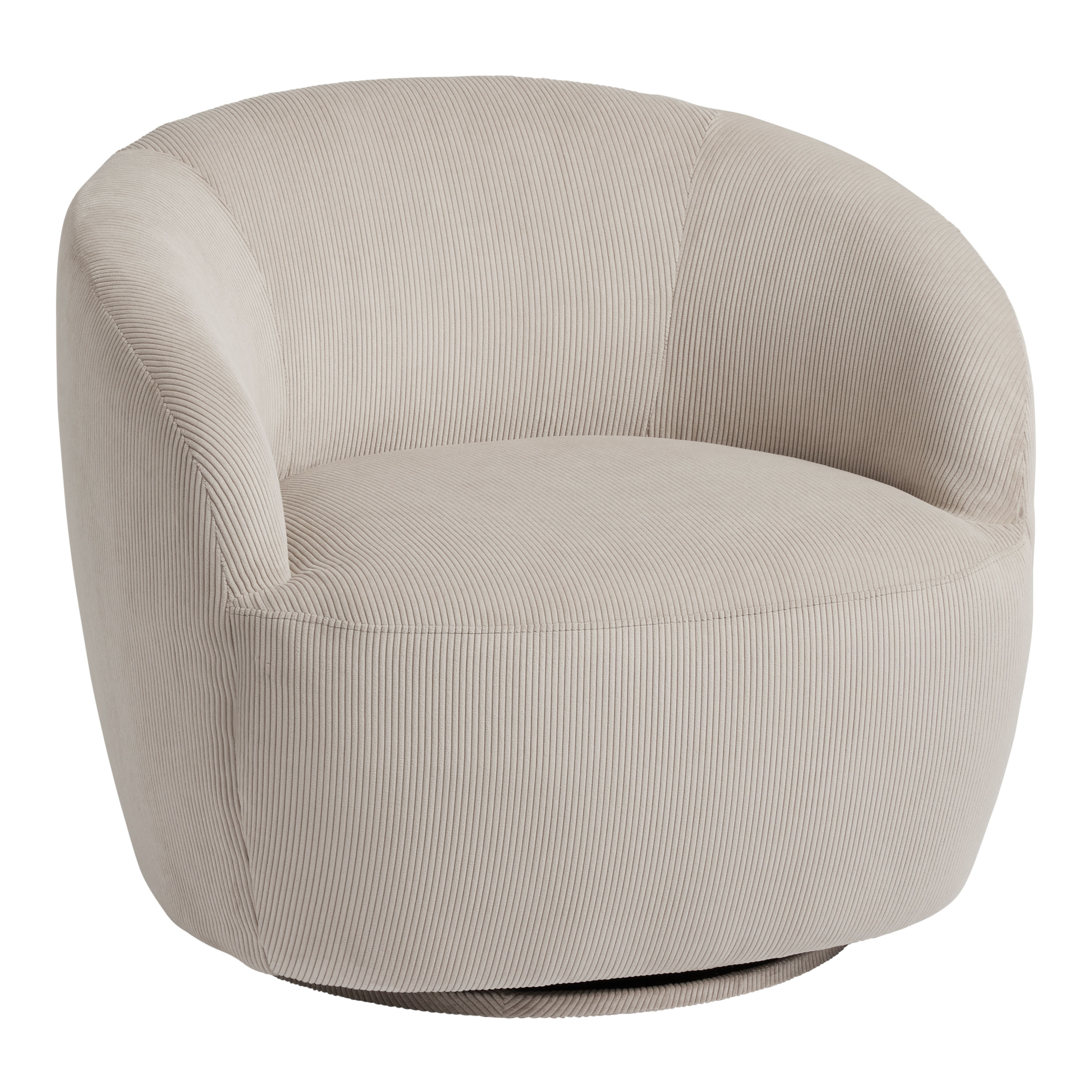 Royce Corduroy Upholstered Swivel Chair | World Market
