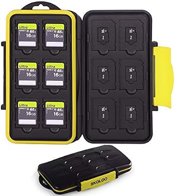 Skoloo SD Card Case, Waterproof Memory Card Holder, 12 SD Card Cases Storage + 12 Micro SD Card H... | Amazon (US)
