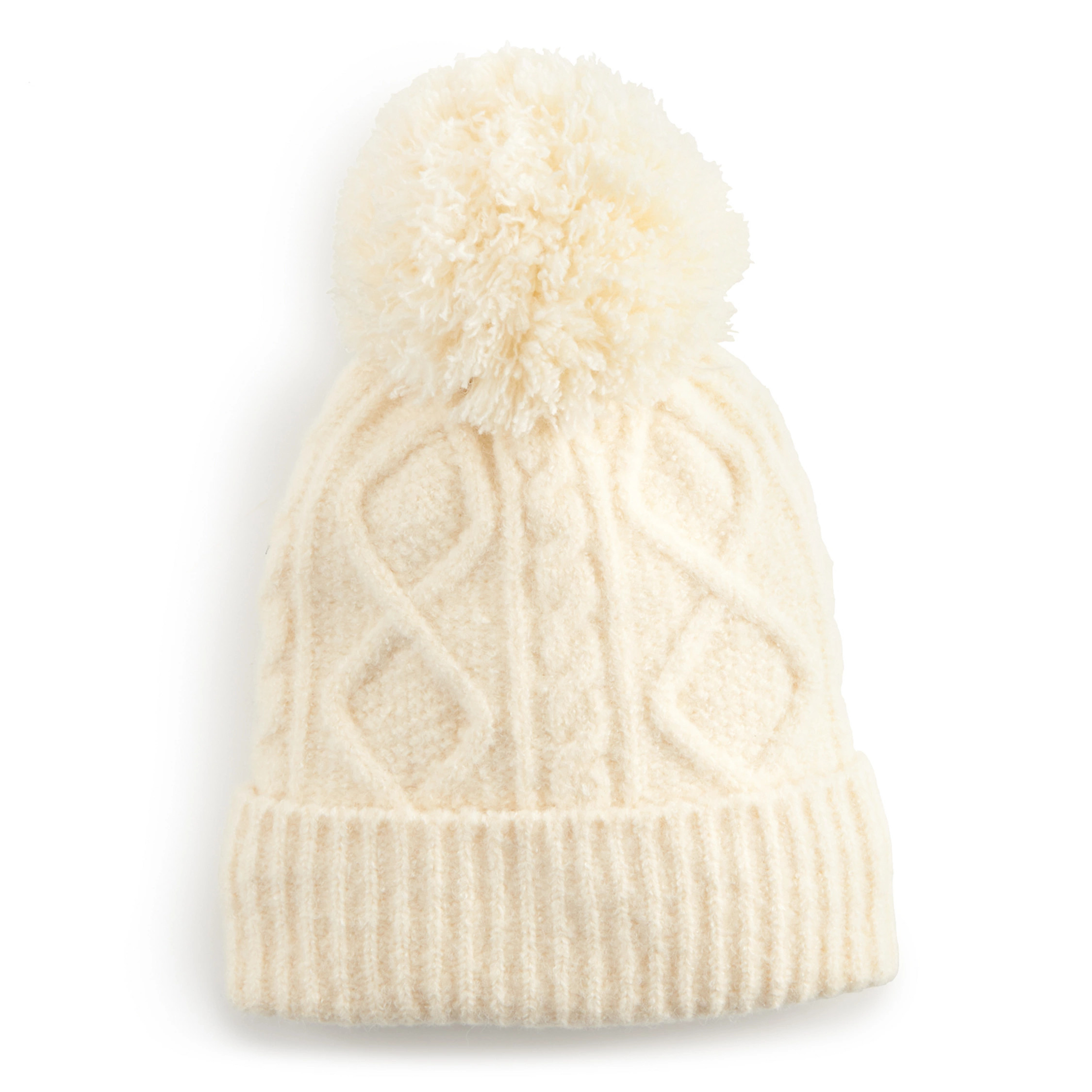 Women's Sonoma Goods For Life® Sherpa-Lined Cable Knit Beanie | Kohl's