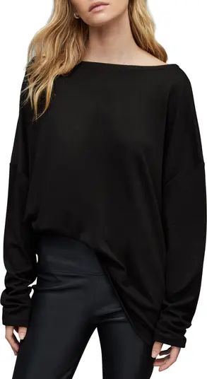 Rita Boatneck Long Sleeve Oversize T-Shirt | Nordstrom