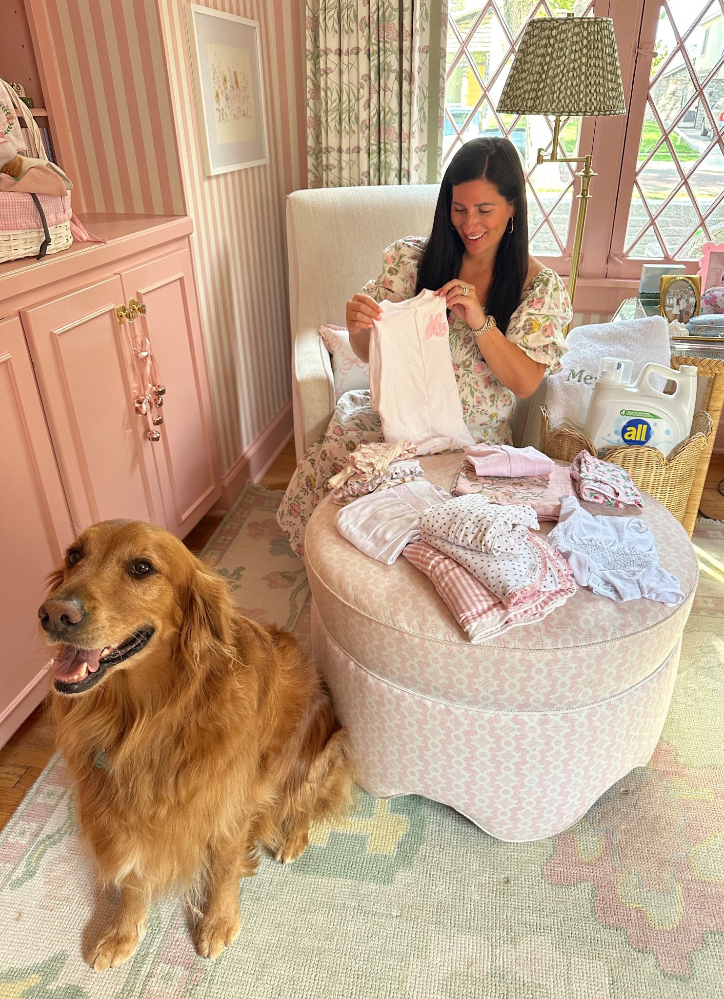 #ad Prepping all of Merritt new baby clothes and washing them in all® Free Clear laundry detergent. My favorite for sensitive newborn skin 🥹 You can pick it up at @target online or in store! @all_laundry #targetpartner #allfreeclear #target #alllaundry 