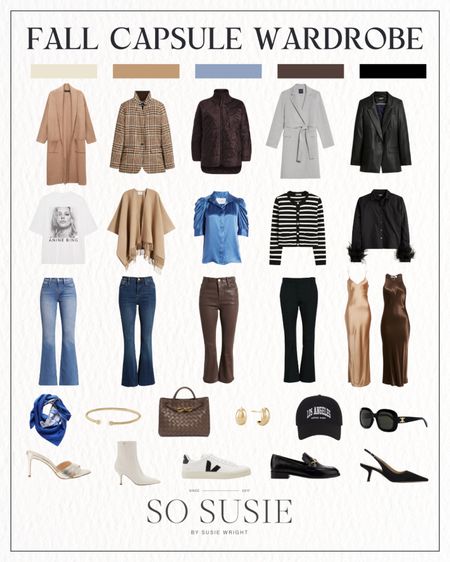 Fall outfit idea from my most recent capsule wardrobe! This month, I was inspired rich chocolate brown and camel pieces combined with a brighter shade of blue and soft white. These colors always read timeless and sophisticated, and they look beautiful together.

#LTKstyletip #LTKSeasonal #LTKover40
