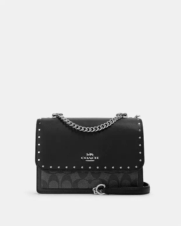 Klare Crossbody Bag In Signature Canvas With Rivets | Coach Outlet US