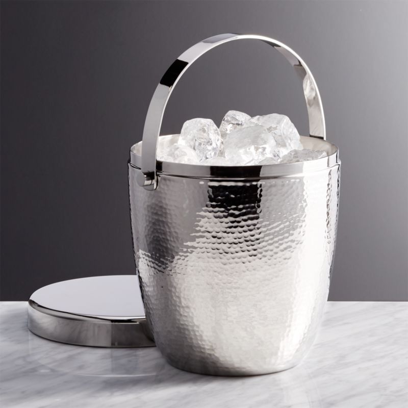 Graham Hammered Metal Ice Bucket + Reviews | Crate and Barrel | Crate & Barrel