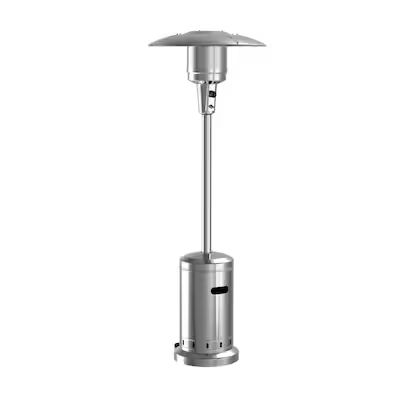 Style Selections 48000-BTU Silver Stainless Steel Floorstanding Liquid Propane Patio Heater Lowes... | Lowe's