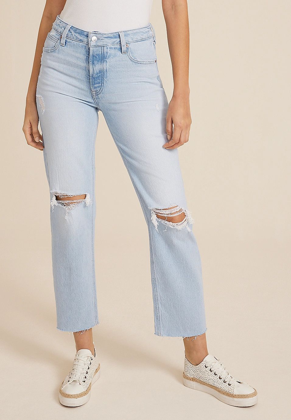 Goldie Blues™ Brooklyn High Rise Relaxed Straight Ankle Jean | Maurices