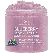 Blueberry All Natural Body Scrub - Natural Exfoliating Salt Scrub & Body and Face Souffle helps with | Amazon (US)
