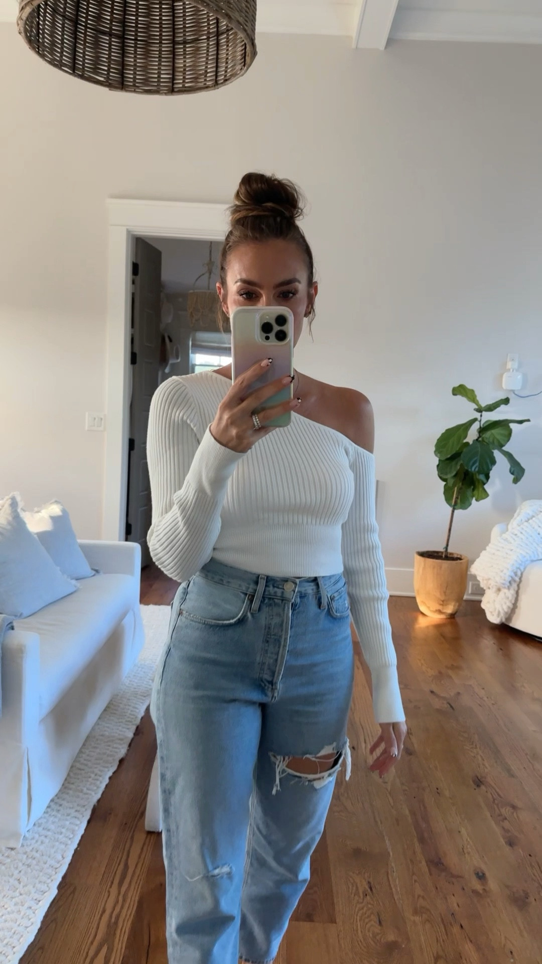 Cutest one shoulder top with the best statement neckline is on sale. Agolde jeans are also on sale, which never happens! Both fit TTS.

#LTKsalealert #LTKfindsunder50 #LTKstyletip