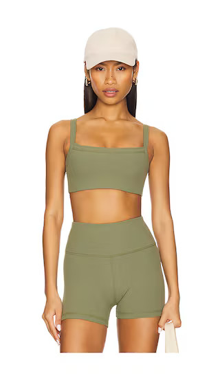 Addison Micro Rib Sports Bra in Clover Green | Revolve Clothing (Global)