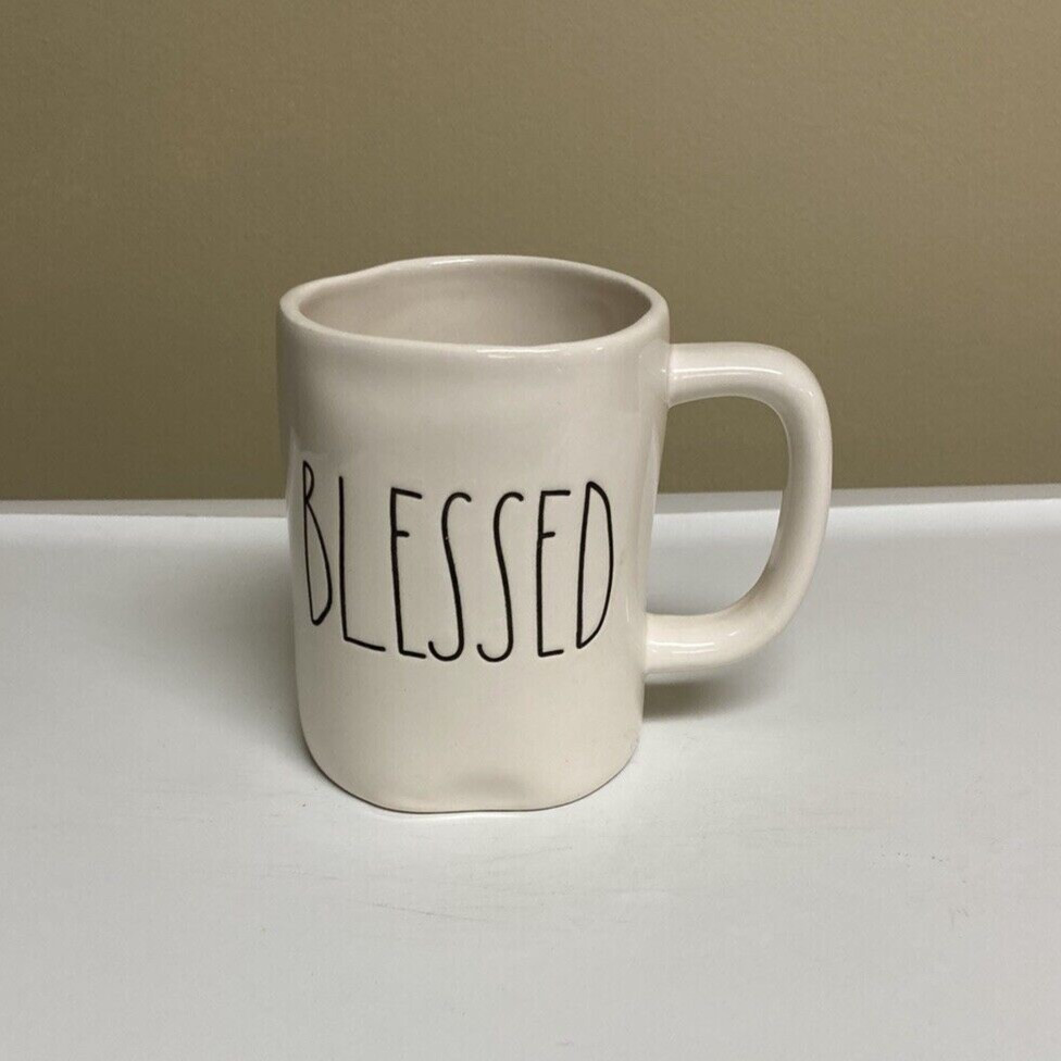 Rae Dunn Mug BLESSED large white mug by Magenta | eBay US