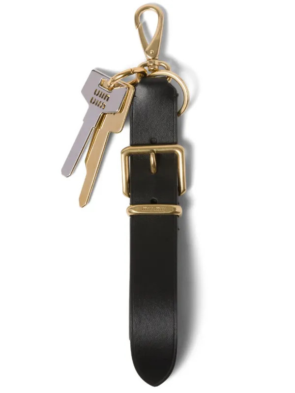 logo-engraved leather keyring | Farfetch Global