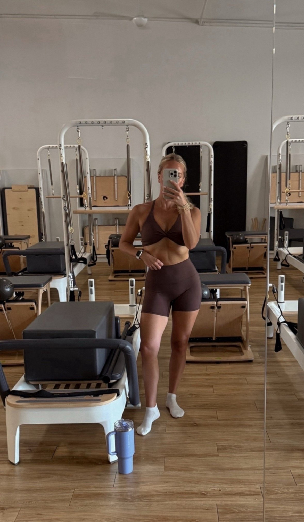 Pilates fit from Amazon - I’m wearing a small in my chocolate brown matching set 🤎 linked the new Stanley quenchers too 💦 

Activewear, matching workout set, biker shorts set, yoga fit, Pilates fit, gym fit, Amazon find, Amazon fitness, cute gym outfit, water bottle, new Stanley release, new Stanley color, summer Stanley, gift for her

#LTKActive #LTKFindsUnder50