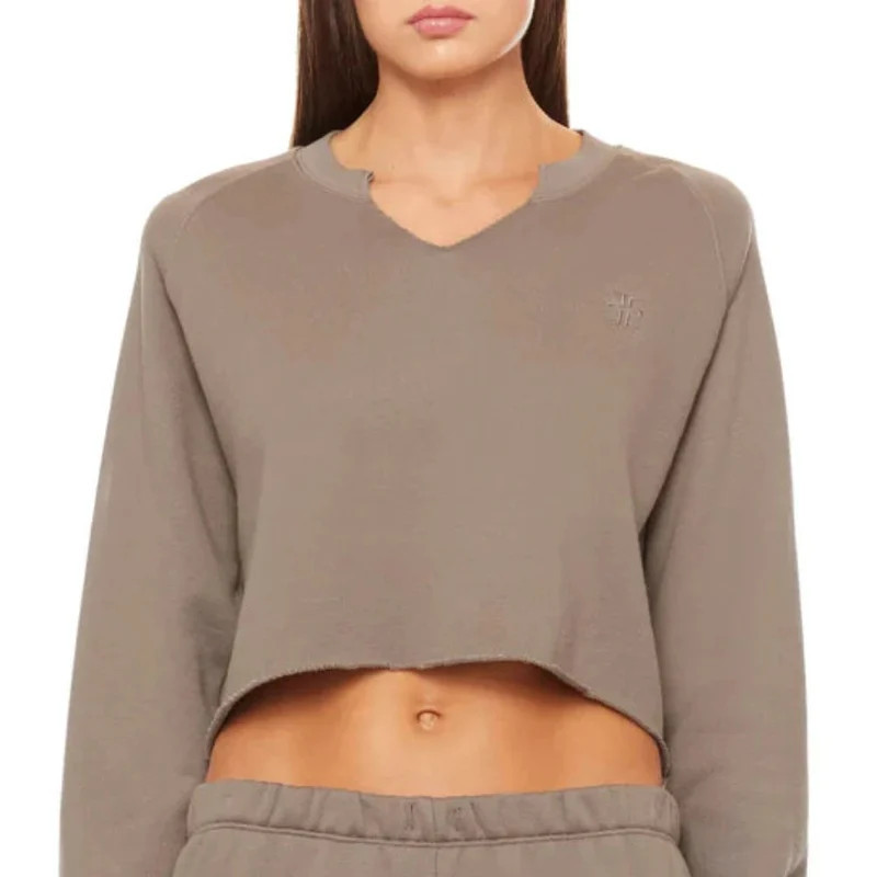 Eterne LS Raglan Sweatshirt - Brown - L | Verishop