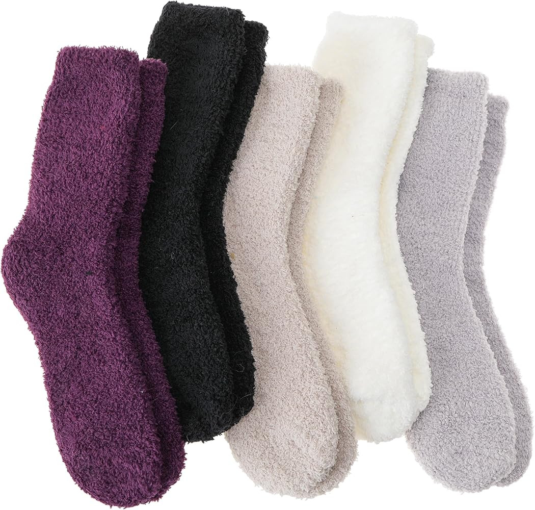 Fuzzy Socks Fluffy Thick Warm Winter Soft Cozy Plush Sleep Home Fleece Cabin Soft House Socks for... | Amazon (US)