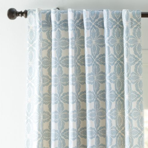 Adela Floral Drapery Panel Lined Polyester Rod Pocket Curtain | Ballard Designs, Inc.