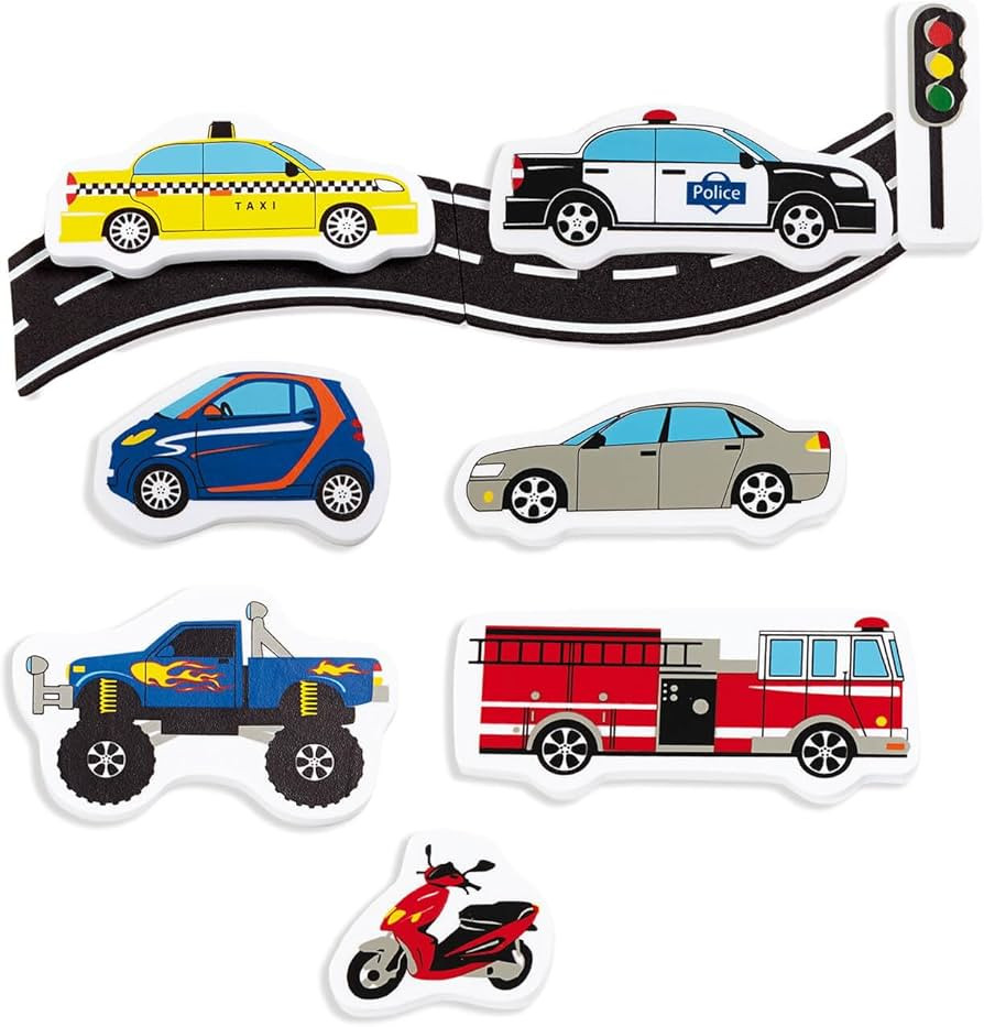 Edushape Magic Creations, Traffic Fun - Baby Bath Foam Toys Foam Stickers - Stick-On Removable Ba... | Amazon (US)