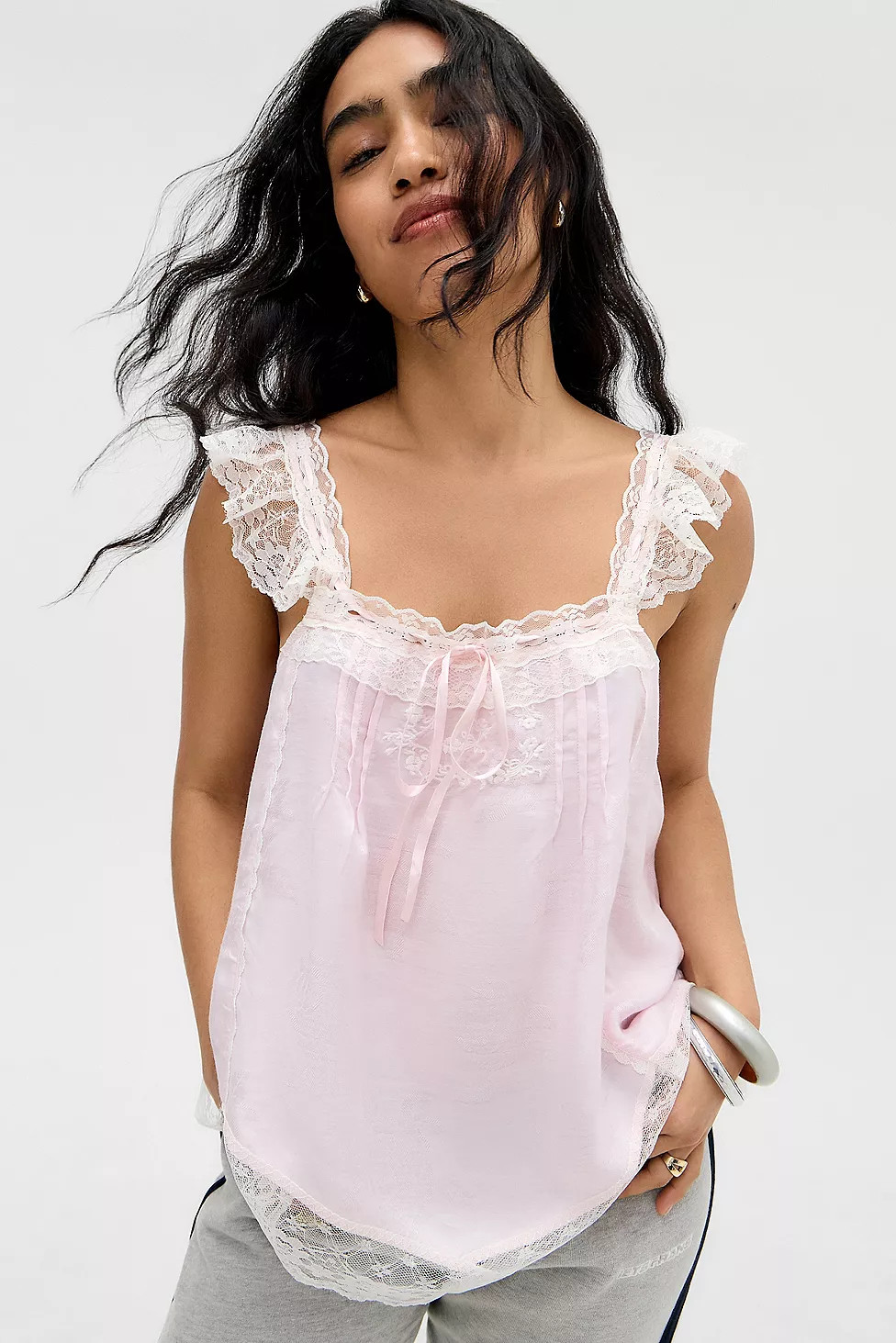 Kimchi Blue Carmen Lingerie Cami | Urban Outfitters UK