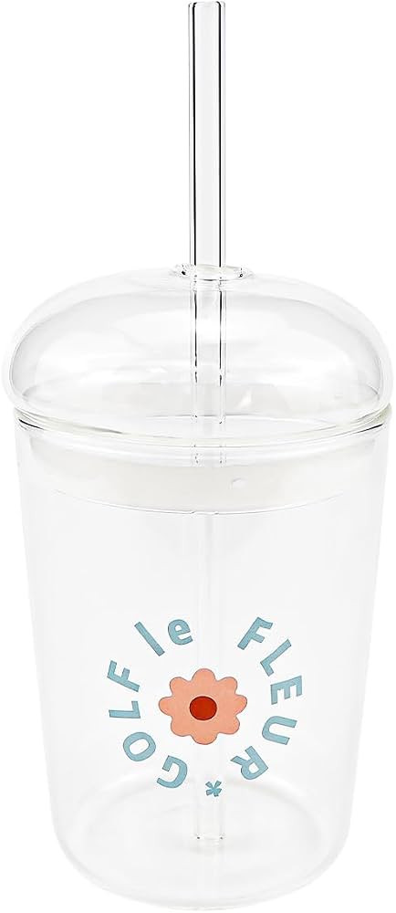 Glass Cups with Lid and Straw 16oz Glass Cups Drinking Jar, Clear Iced Coffee Cups, Reusable Glas... | Amazon (US)